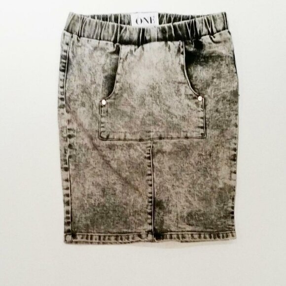 ONE TEASPOON Harley Stone Wash Skirt - Picture 1 of 2
